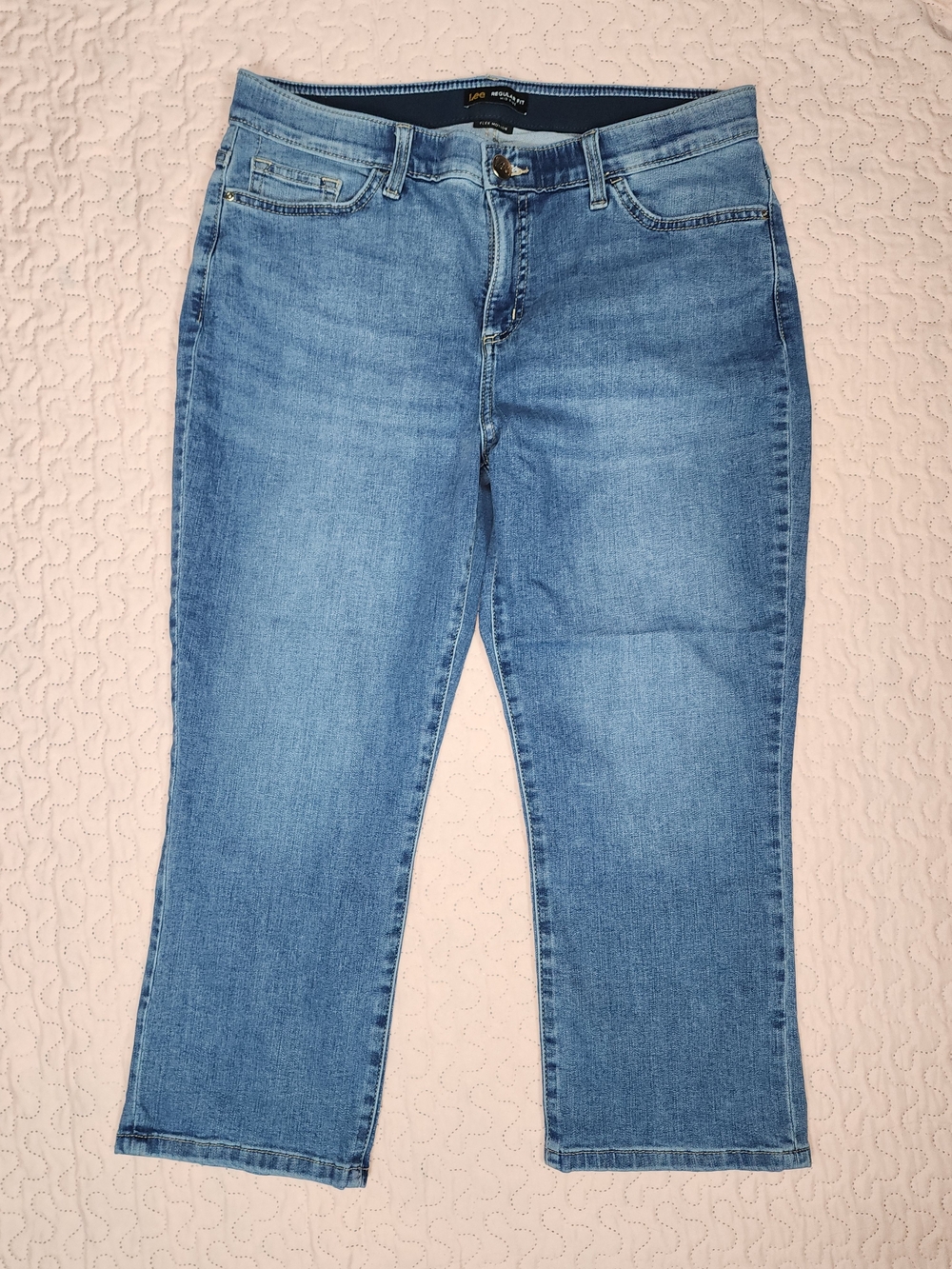 Lee Light Blue Cropped Straight Jeans